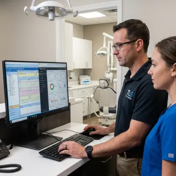 IT specialist supporting dental office systems