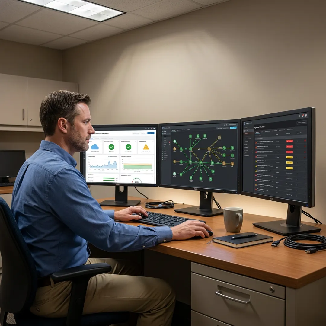 IT professional managing small business systems