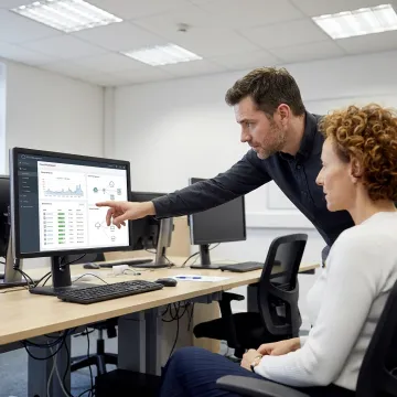 Small business team receiving IT support