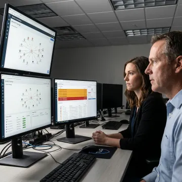 Business cybersecurity monitoring dashboard