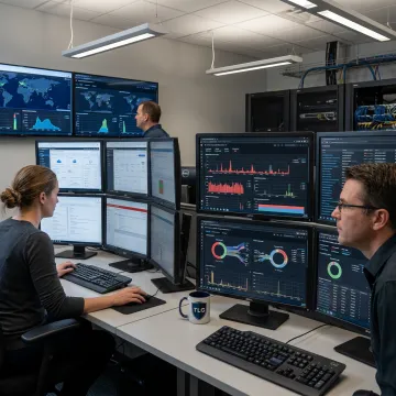 Managed IT support team assisting a business