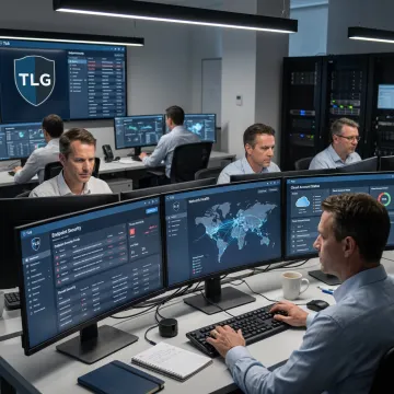 Business cybersecurity monitoring and endpoint protection