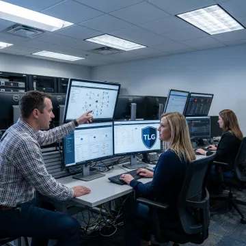 Managed IT support team assisting business systems