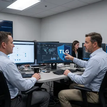 Cloud managed IT support team monitoring business systems