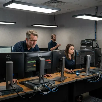 IT team managing cloud hosting services