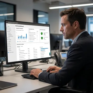 Managed email security monitoring dashboard