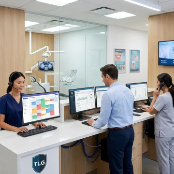 Dental office team using secure IT systems