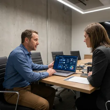 IT consultant planning business technology strategy
