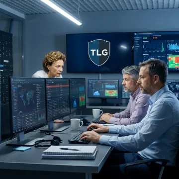 Managed IT services team reviewing business systems
