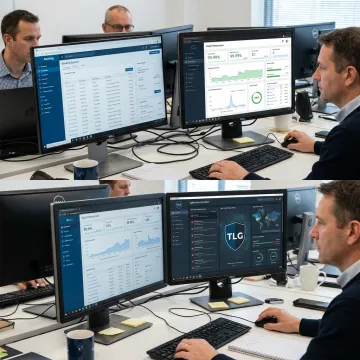 IT support team assisting financial institution systems