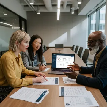 Business cybersecurity compliance planning session