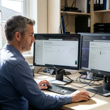 IT professional managing Microsoft 365 cloud services