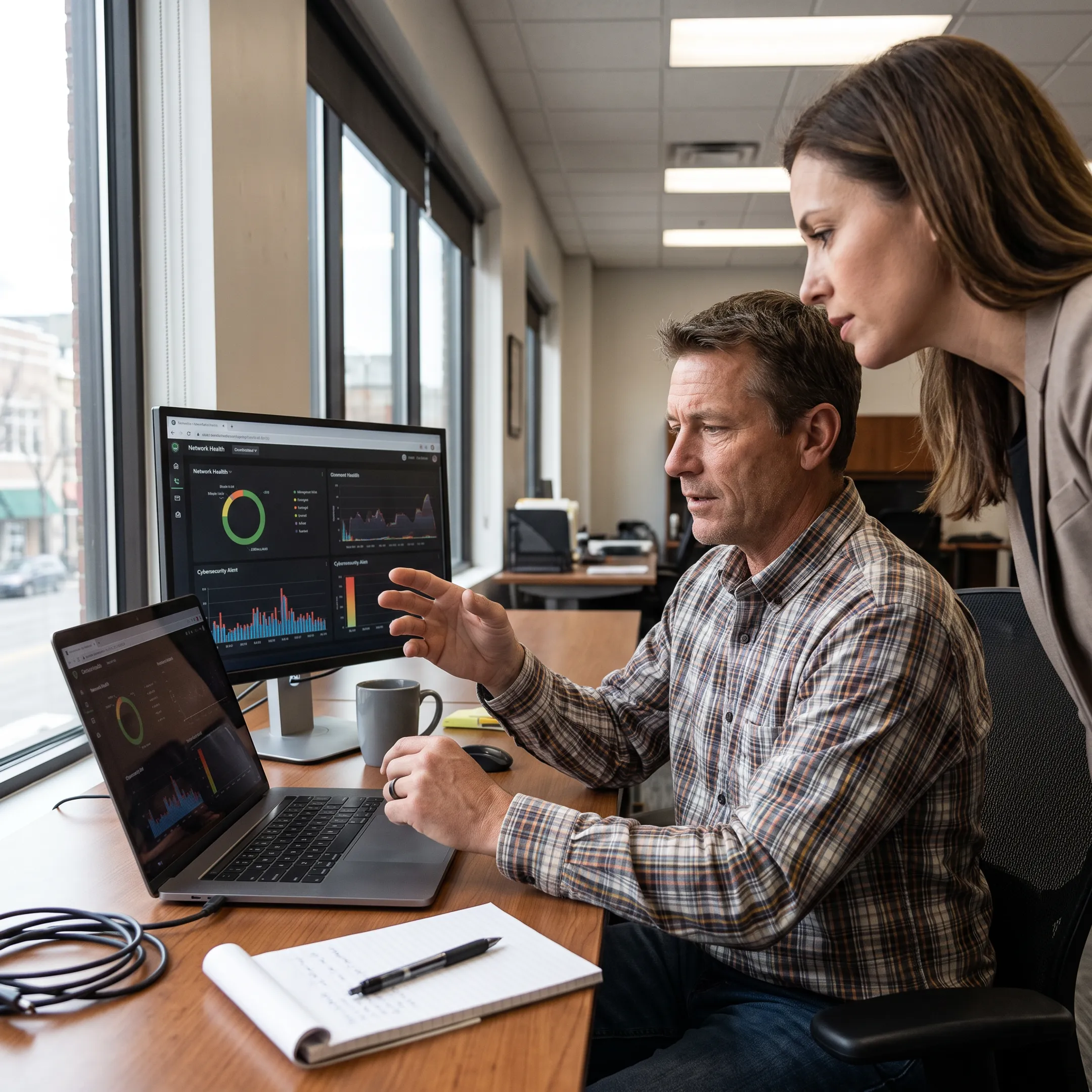 Technician providing managed IT support