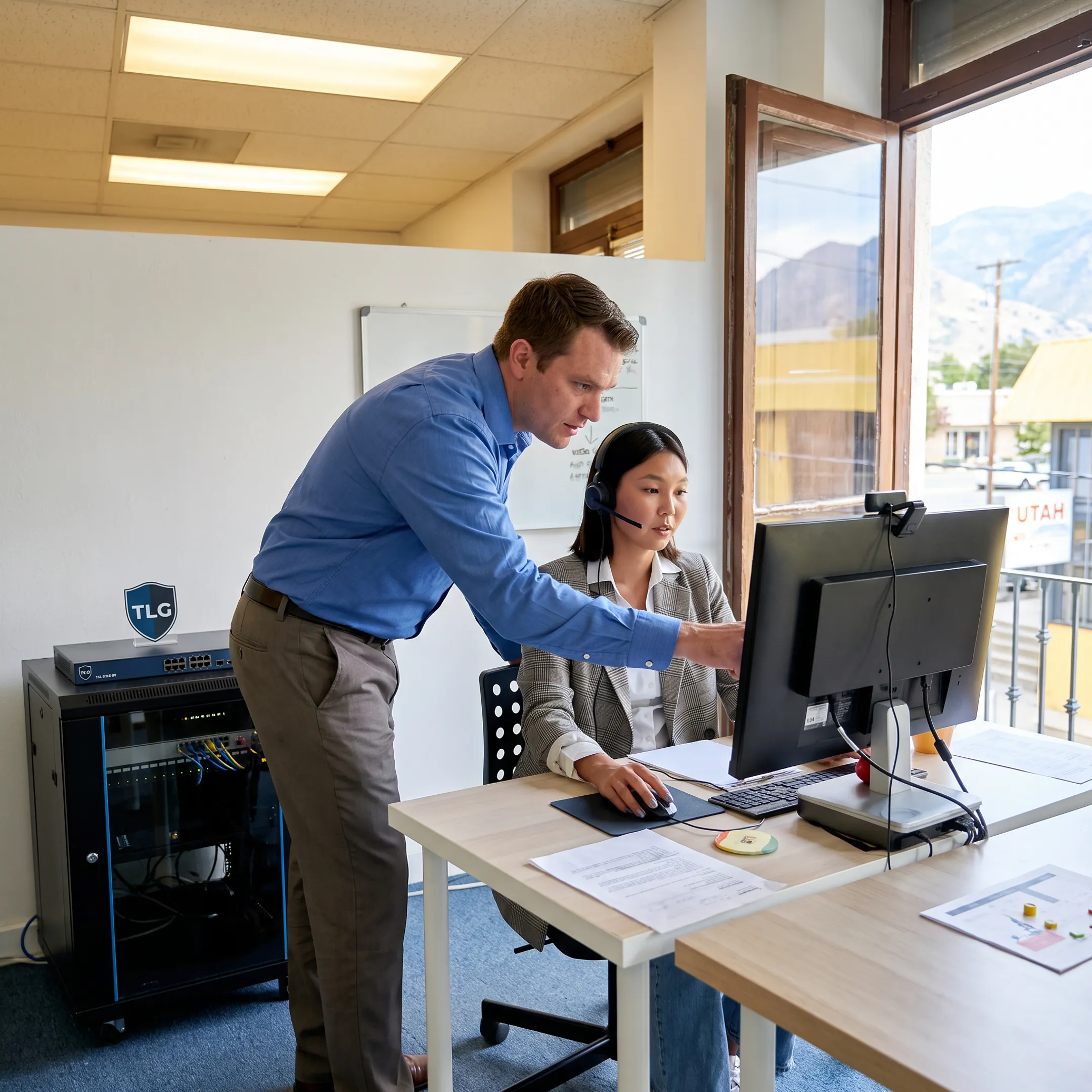 IT professional assisting a business user