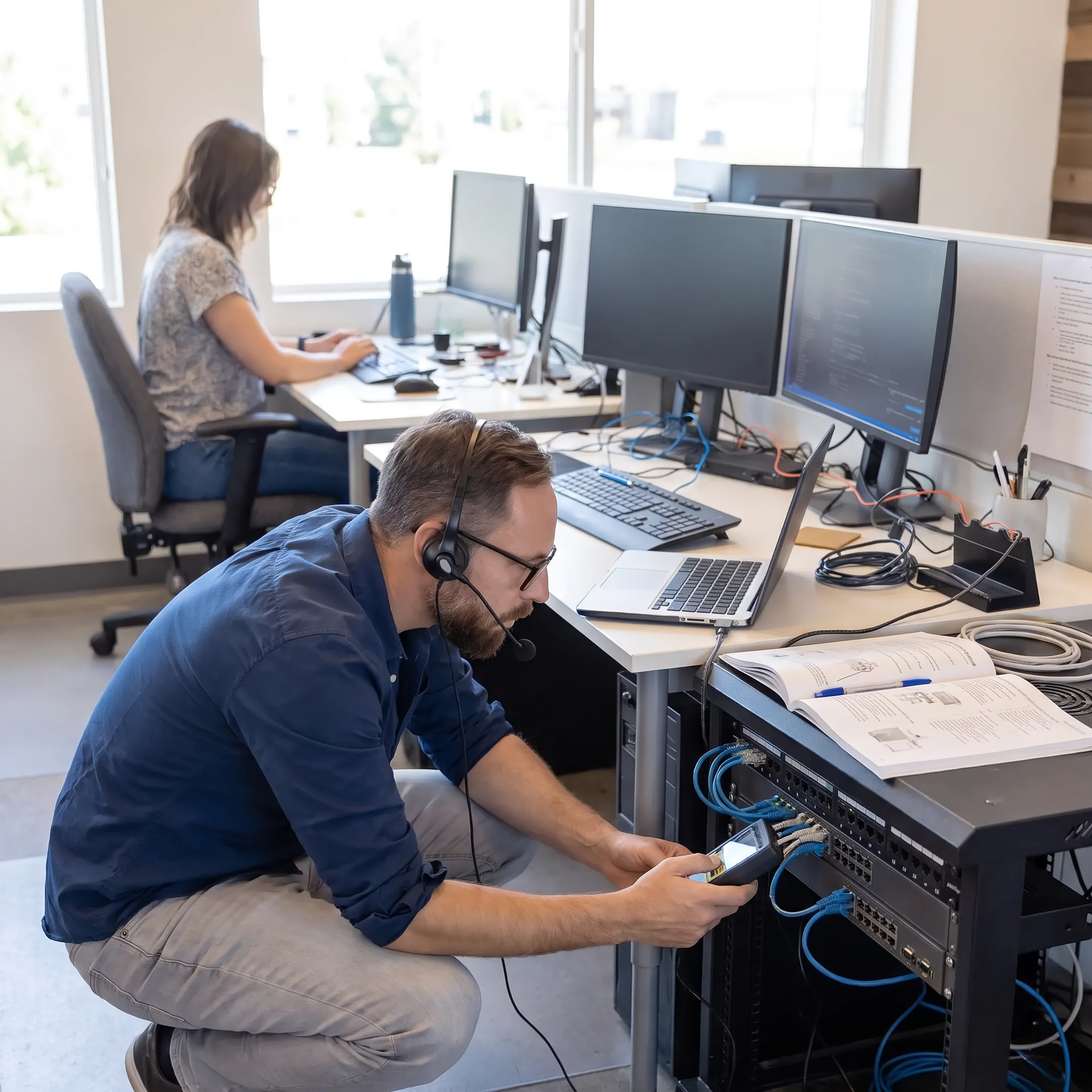 IT technician supporting a business computer in Riverton