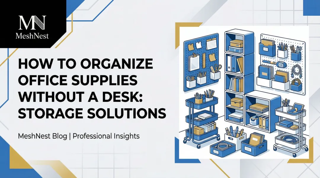 How to Organize Office Supplies Without a Desk: Storage Solutions