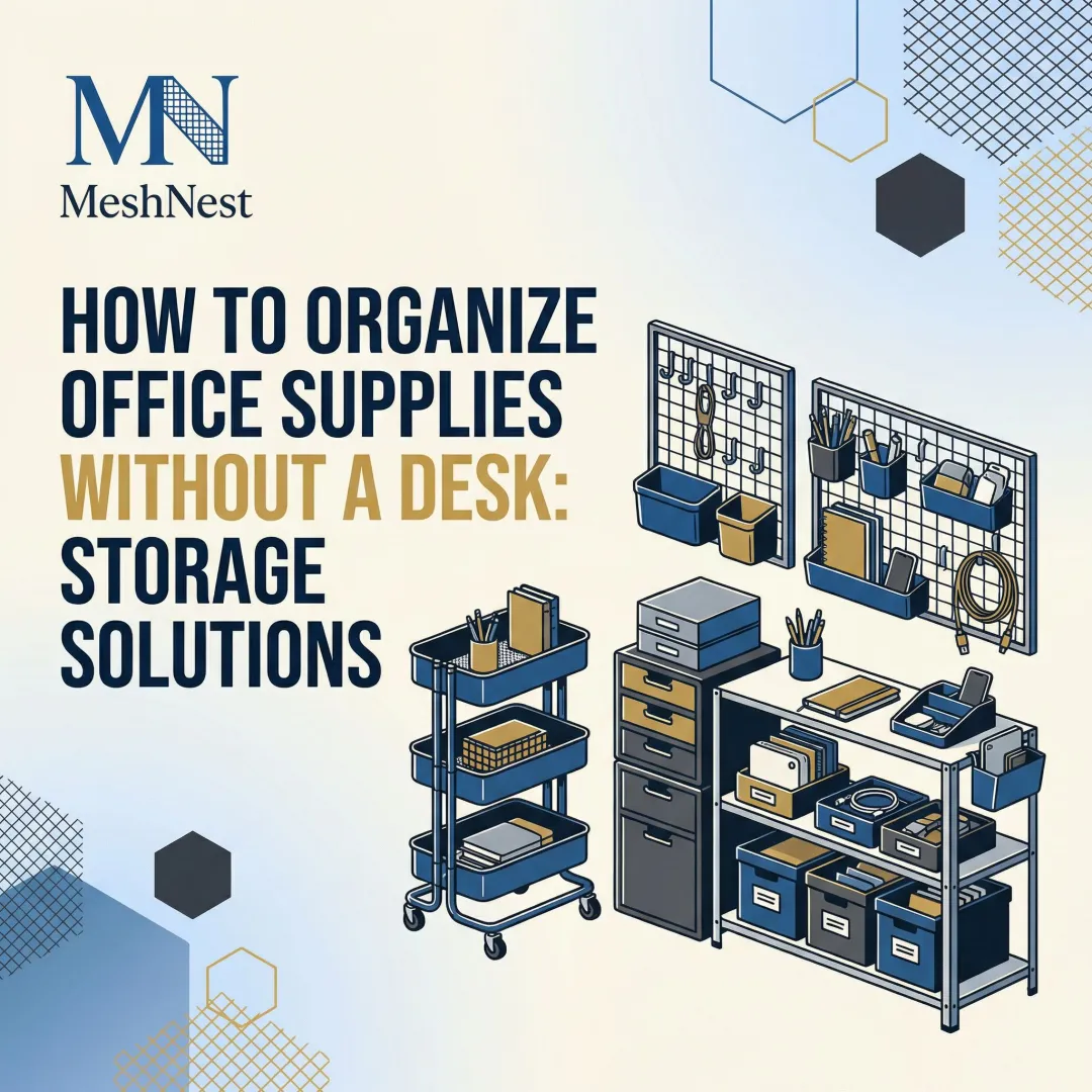 How to Organize Office Supplies Without a Desk: Storage Solutions