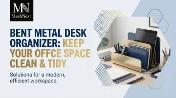 Bent Metal Desk Organizer: Keep Your Office Space Clean & Tidy