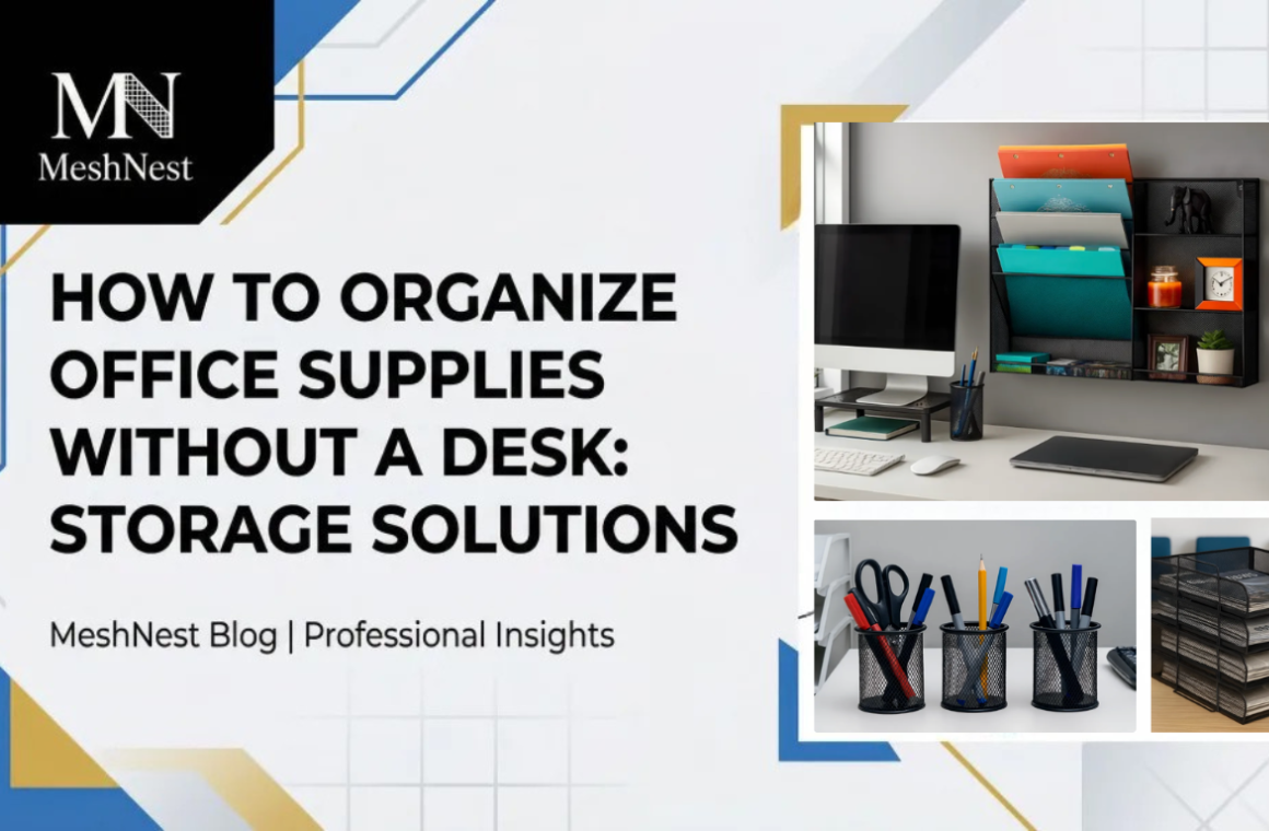 How to Organize Office Supplies Without a Desk: Storage Solutions
