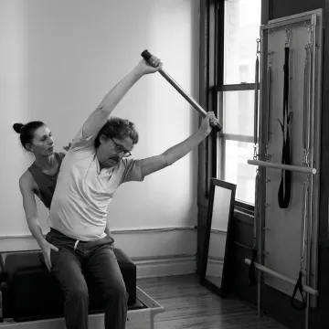 Tower Pilates class in a Chelsea reformer studio
