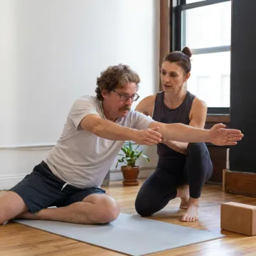 Classical mat Pilates class in a Chelsea studio