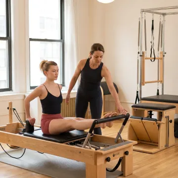 Classical Reformer Pilates session in a boutique studio