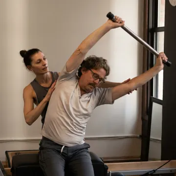 Gentle Pilates session for cancer recovery
