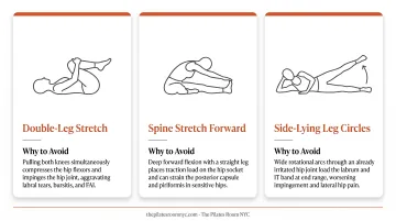 Three Pilates exercises to avoid for hip pain with reasons explained