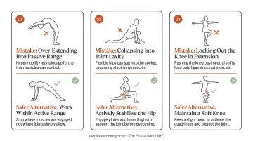 Three most common Pilates mistakes hypermobile people make and safer alternatives