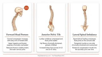 Three common posture problems and their biomechanical effects on the spine