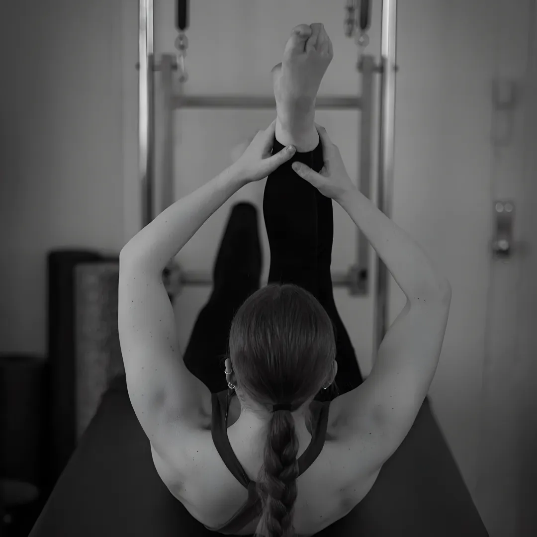Reformer Pilates equipment in a calm Manhattan studio