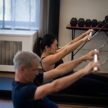 Tower Pilates class in a Chelsea reformer studio
