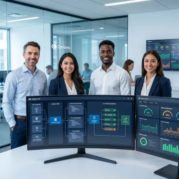 Enterprise team reviewing modern CMS architecture