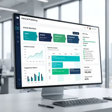 Publishing platform dashboard for editorial teams
