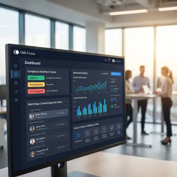 Enterprise content management dashboard for financial teams