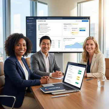 Compliance-focused enterprise CMS workflow