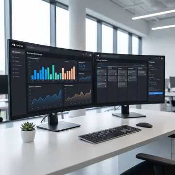 CMS dashboard with integrated content analytics