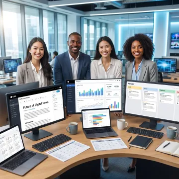 Editors using digital publishing software