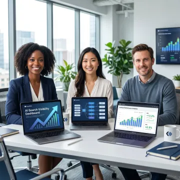 B2B team improving AI search visibility