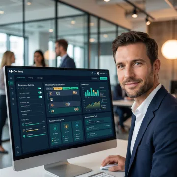 Compliance-ready content platform dashboard