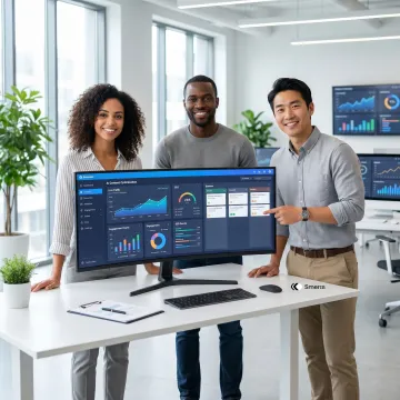 Dashboard showing AI content optimization metrics