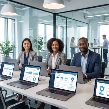 Enterprise team using a secure cloud CMS dashboard