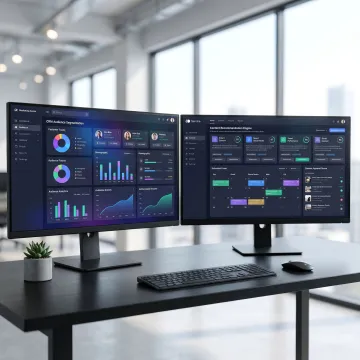 Dashboard showing AI content optimization workflow