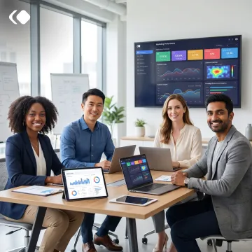 Team using AI personalization platform