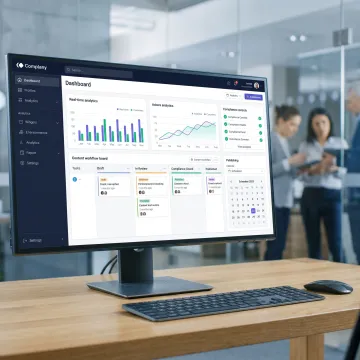 Enterprise content platform dashboard for financial institutions