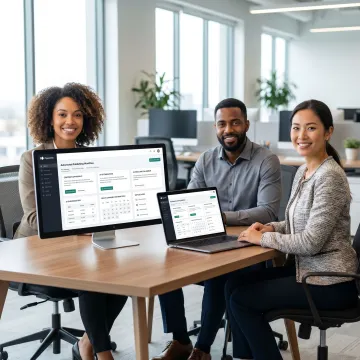 Content team using automated publishing workflow