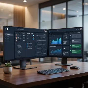 Enterprise CMS dashboard with security and governance controls