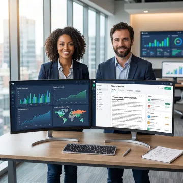 Digital publishing platform dashboard for media teams
