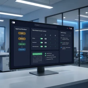 Compliance-ready CMS workflow