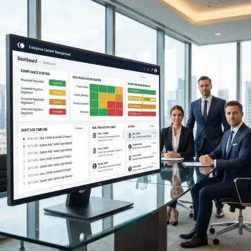 Enterprise CMS compliance dashboard